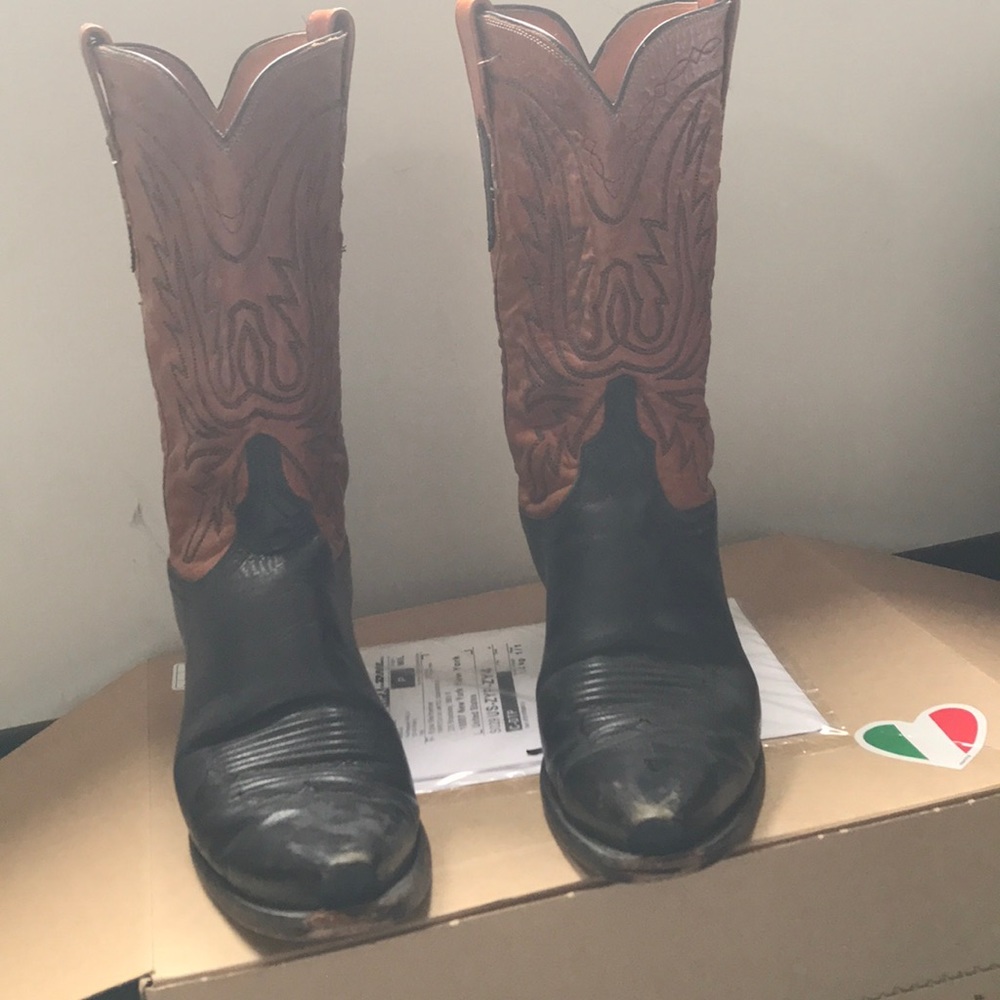 Lucchese 1883 Black/Brown cowboy boots
